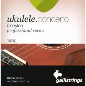 Струни для укулеле Gallistrings UX720 (.022-.040), Concerto, Bionylon