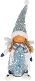 Інтерєрна іграшка мяка Angel Tiffany 17х15х50см блакитний з паєтками