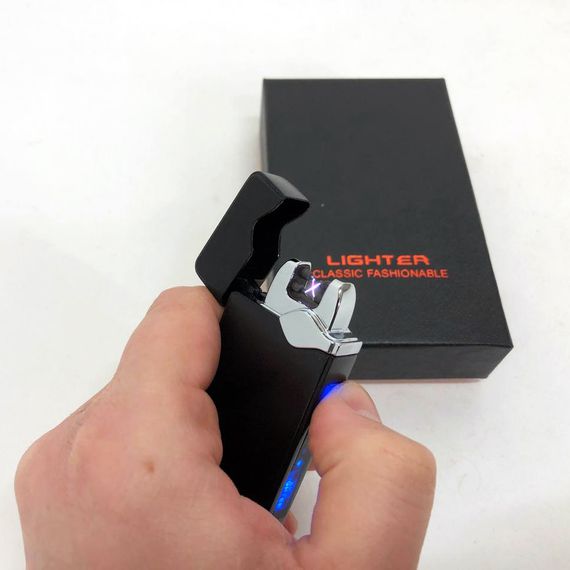 Аккумуляторная зажигалка подарочная 315 | Ветрозащитная зажигалка | Зажигалка BI-893 с зарядкой | Зображення 3