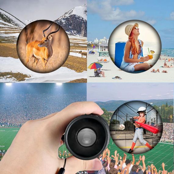 Мощный монокуляр с двойной фокусировкой 16x52, в чехле / Туристический монокуляр для охоты и рыбалки | Зображення 1