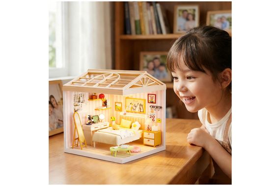 Конструктор-румбокс 8004 MINI HOUSE серії "Інтер'єр" – СПАЛЬНЯ (світло) | Зображення 5