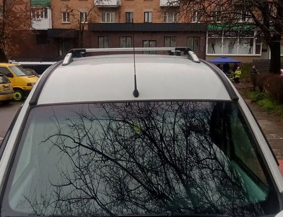 Перемички на рейлінги під ключ (2 шт) Сірий для Renault Kangoo 1998-2008 рр | Зображення 2