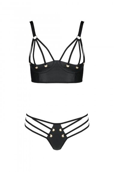 Комплект бра та трусики Passion Malwia Bikini Чорний 2XL/3XL | Зображення 2