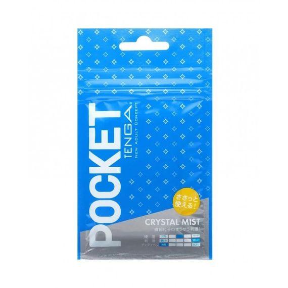 Міні мастурбатор нереалістичний Tenga Pocket Crystal Mist, з рельєфом, білий sexstyle | Зображення 5
