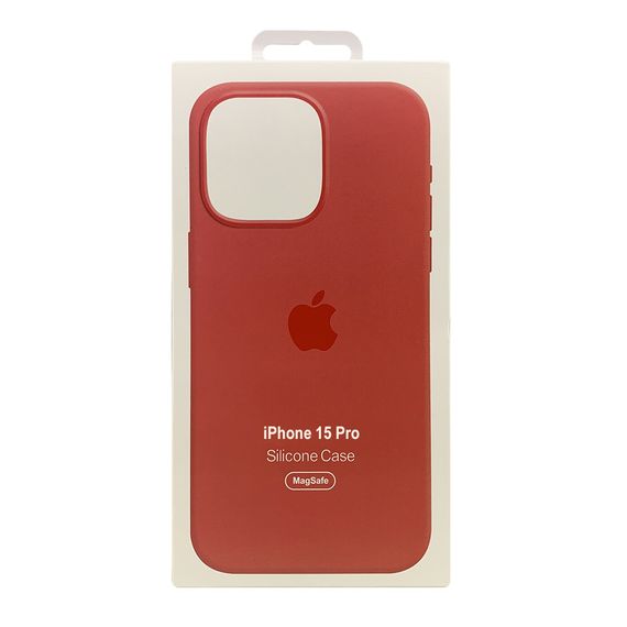 Чехол накладка Silicone Case Full with Magsafe для Apple iPhone 15- Red | Зображення 2