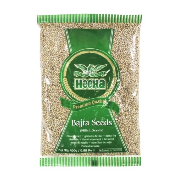 Цілі насінини перлового проса (бажра)  Bajri Seeds Whole 400г Heera 5031416090496 | Зображення 1