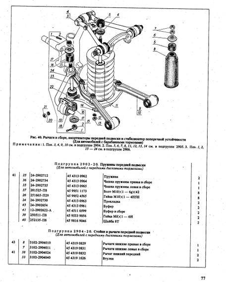 «Волга» ГАЗ-31029. Каталог деталей. | Зображення 2