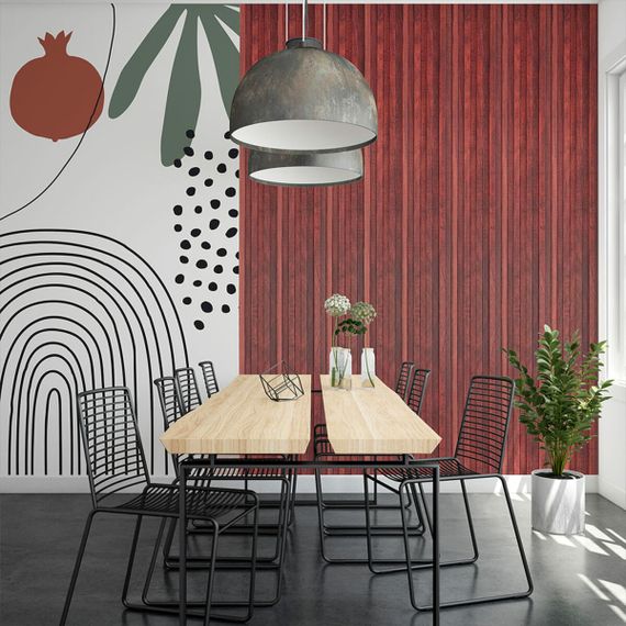 Декоративна стінова рейка махагон 3000*160*23мм (D) SW-00001531 | Зображення 7