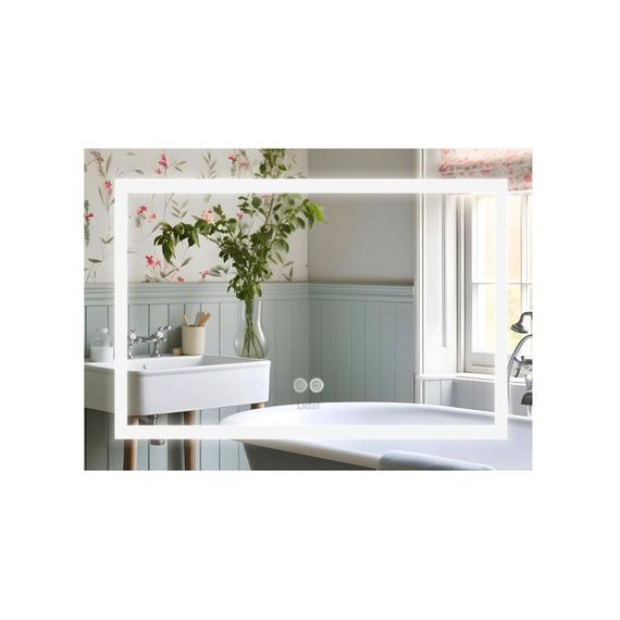 Дзеркало Lidz Kubis 800х600 з LED-підсвіткою Touch, з антизапотіванням, з диммером, рег. яскравості LD78LF9047400