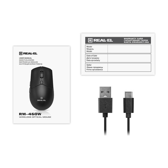 Мишка REAL-EL RM-460W Wireless/Bluetooth Black (EL123200048) | Зображення 7