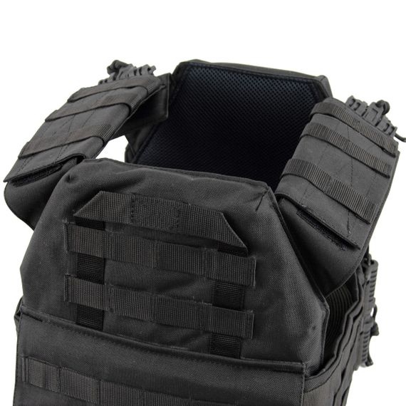 Плитоноска Plate Carrier с быстрым сбросом Cordura 1000 D Черная (black) | Зображення 4