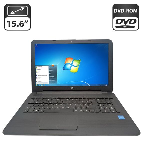 Ноутбук HP 250 G5 / 15.6" (1366x768) TN / Intel Celeron N3060 (2 ядра по 1.6 - 2.48 GHz) / 8 GB DDR3 / 500 GB HDD / Intel HD Graphics 400 / WebCam / DVD-ROM б/у
