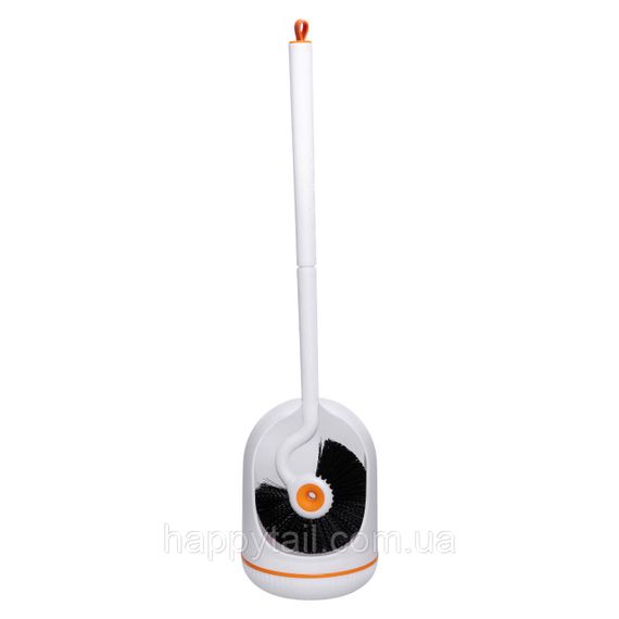 Ершик для унитаза с подставкой 53 см — щетка для чистки туалета напольная Оранжевый HP-35015-49 | Зображення 6