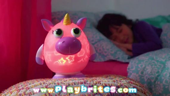 Светильник-проектор Playbrites Единорог | Оригинальный светильник в детскую | Ночник детский беспроводной