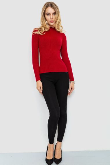 Водолазка жіноча однотонна, колір бордовий, 204R019 | Зображення 1