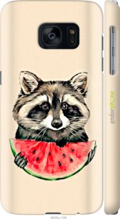 Чохол на Samsung Galaxy S7 G930F Єнотик з кавуном "4605m-106-2448"