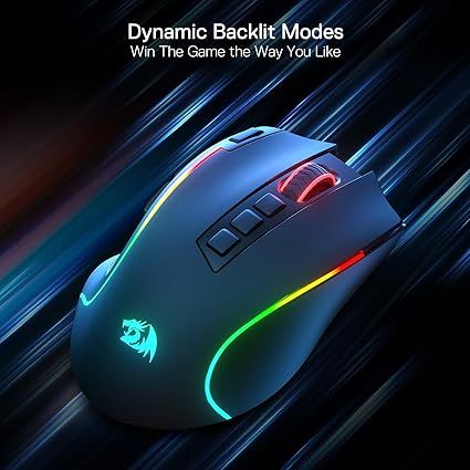Игровая мышь Redragon M612 PRO RGB, проводная/беспроводная оптическая мышь с разрешением 8000 точек на дюйм | Зображення 6