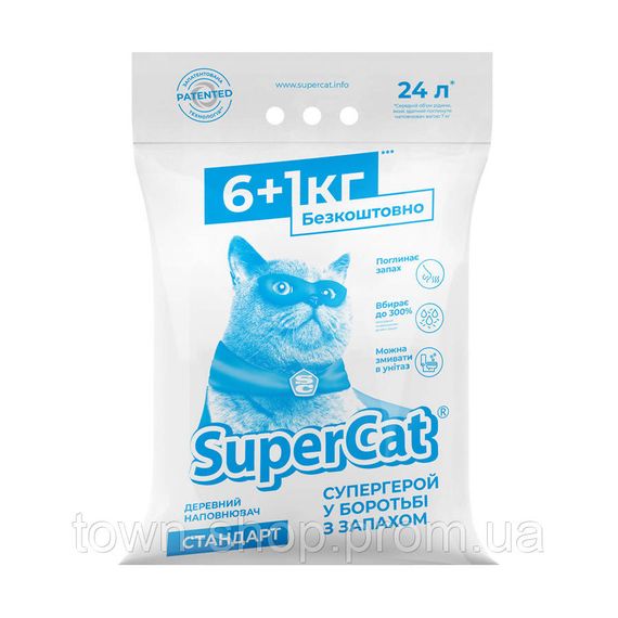 Наполнитель SuperCat Стандарт 6+1кг (синий)