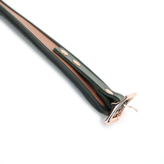 Широкий нашийник з повідцем Liebe Seele Rose Gold Memory Collar with Leash, натуральна шкіра sexstyle | Зображення 5