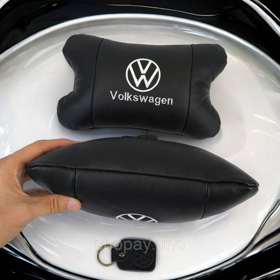 Подголовник-подушка для автомобиля под шею Volkswagen, Подарок мужчине водителю, Автоподушка подарок QB-96 | Зображення 4