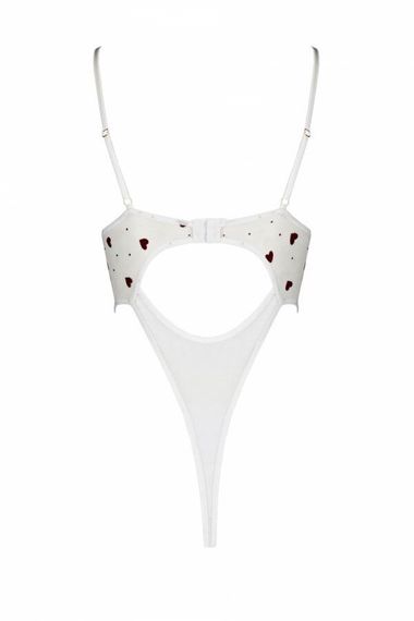 Боді напівпрозоре Passion LOVELIA BODY, Білий, Весільна білизна, L, XL, L/XL | Зображення 5