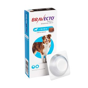 BRAVECTO - Жувальна таблетка від кліщів та бліх для собак вагою 20 - 40 кг