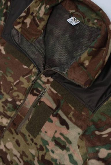 Флісова кофта Мультикам з Оливковими вставками 3D сітка MTP Military | Зображення 9