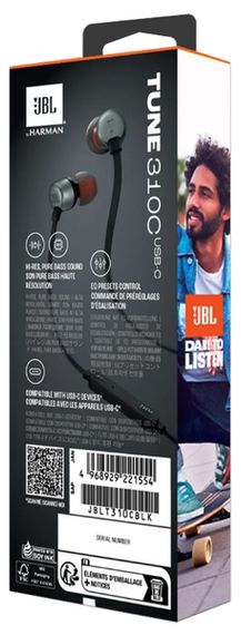 Гарнітура JBL TUNE 310C USB-C Black (JBLT310CBLK) | Зображення 8