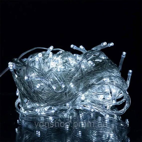 Новогодняя гирлянда комнатная нить 18 м 180 LED белый провод Белый W180LED18MWW | Зображення 2