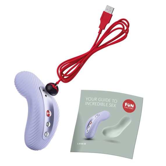 Накладний вібратор Fun Factory LAYA III soft violet, ефект постукування пальцем | Зображення 9