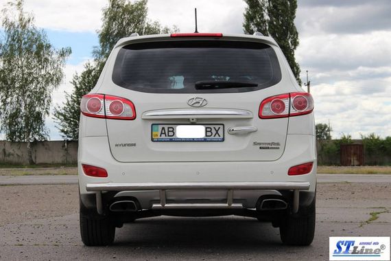 Задня дуга AK002-2 (нерж.) для Hyundai Santa Fe 2 2006-2012рр | Зображення 4