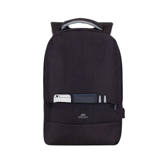 Рюкзак городской Rivacase 7562 Black 12х30.5х46 см черный | Зображення 8