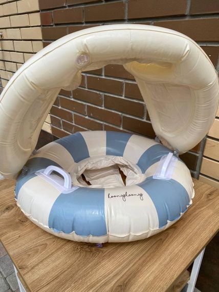 Надувне коло з трусиками та дахом для захисту від сонця Блакитний | Зображення 1