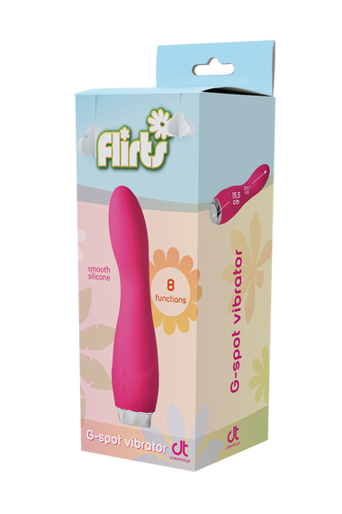 Вібратор Dream Toys Flirts G-Spot Pink 17 см силікон 3 швидкості 5 ритмів для стимуляції точки G | Зображення 7