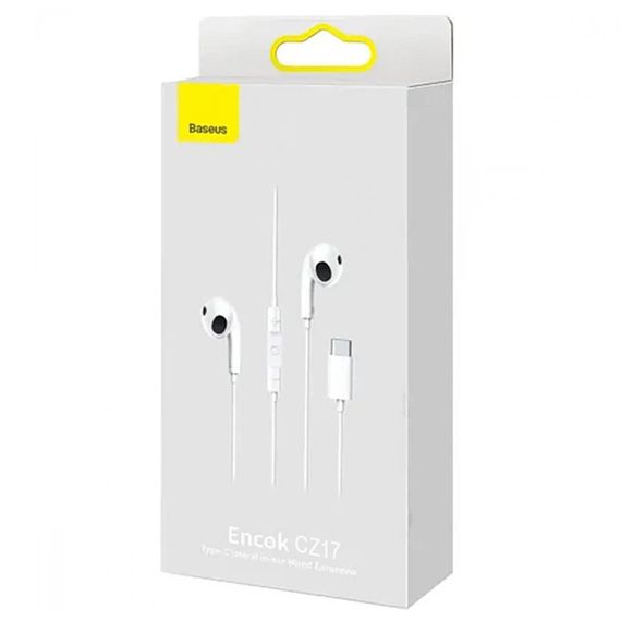 Стерео навушники Baseus Encok CZ19 Type-C (A00182201) Moon White | Зображення 1