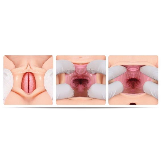 Мастурбатор кукла Kokos Victoria 2WayPlus с вибрацией и массажем, два входа: вагина и попка sexstyle | Зображення 7