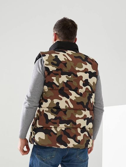 Мужской спортивный костюм на флисе теплый BS1591 цвет черный + хаки, размер M | Зображення 5