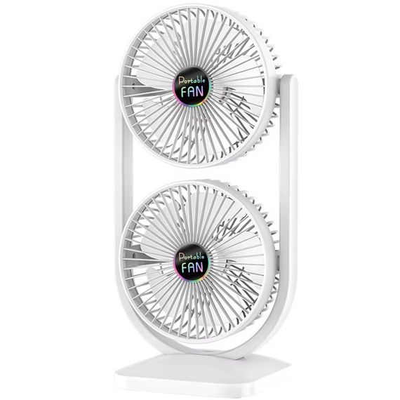 Настільний вентилятор S30 Dual-Fan 3000mAh White