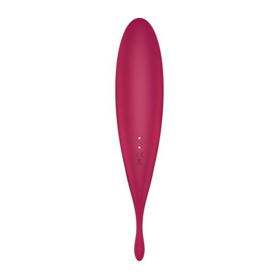 Вібратор із хвильовою стимуляцією Satisfyer Twirling Pro+ з додатком, червоний Sex Aura | Зображення 4