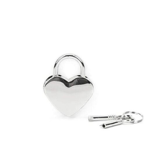 Замочок Liebe Seele Heart Shape Padlock Silver (2 шт.) sexstyle | Зображення 1