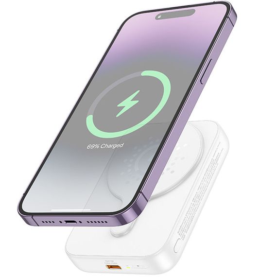 Портативное ЗУ Power Bank Hoco J117A Esteem PD20W с БЗУ 10000 mAh White | Зображення 1