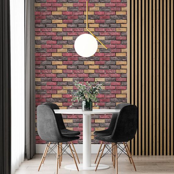 Обои самоклеющиеся 2800х500х1,5мм Красный екатериновлавский кирпич (D) SW-00001944 | Зображення 6