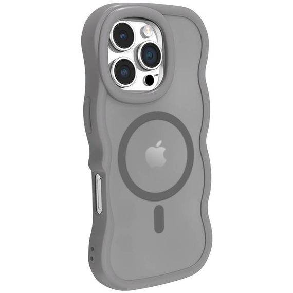 Чехол TPU+PC Undine with MagSafe для Apple iPhone 16 Pro (6.3") Grey | Зображення 1