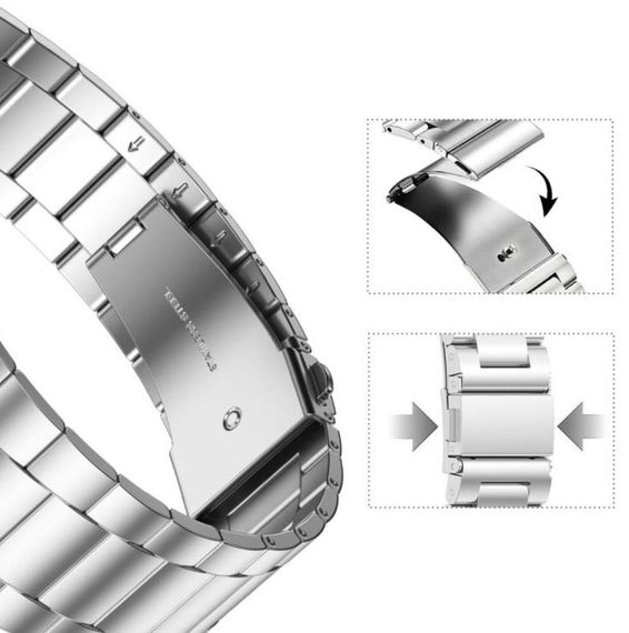 Металевий ремінець Primolux для годинника Samsung Galaxy Watch 4 Classic 46mm SM-R890 / SM-R895 - Silver | Зображення 4