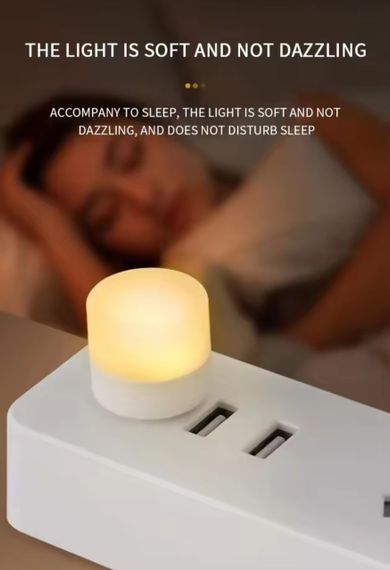 Портативная USB светодиодная лампа-ночник с теплым (3000 К) светом, работает от Power Bank и др. гаджетов 5В | Зображення 3