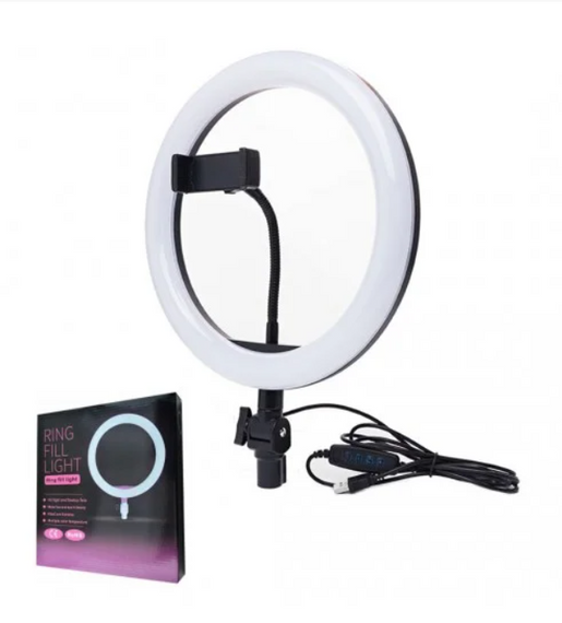 Кольцевая светодиодная Led лампа для блогера селфи фотографа визажиста D 26 см Ring | Зображення 6