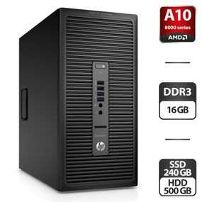 Компьютер HP EliteDesk 705 G1 Tower / AMD Pro A10-8750B (4 ядра по 3.6 - 4.0 GHz) / 16 GB DDR3 / 240 GB SSD + 500 GB HDD / AMD Radeon R7 Graphics б/у