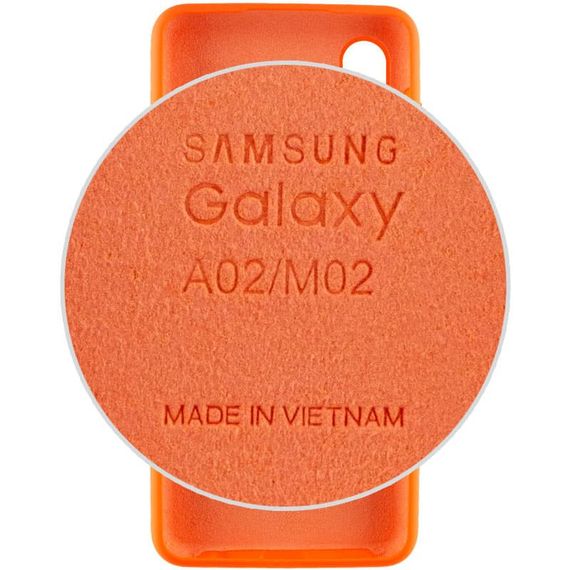 Чехол Silicone Cover Full Protective (AA) для Samsung Galaxy A02 Оранжевый / Neon Orange | Зображення 2