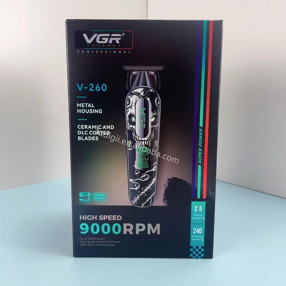 Тример V-260 Green, 3 насадки, акумулятор 2000mAh, 9000 RPM, LED-дисплей (46072-V-260 GREEN_923) | Зображення 2