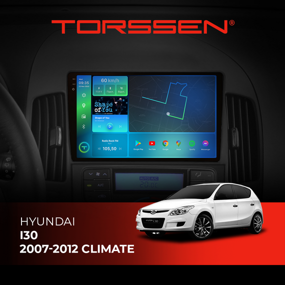 Штатна магнітола Torssen 2K Hyundai i30 2007-2012 climate F9464 4G Carplay DSP
